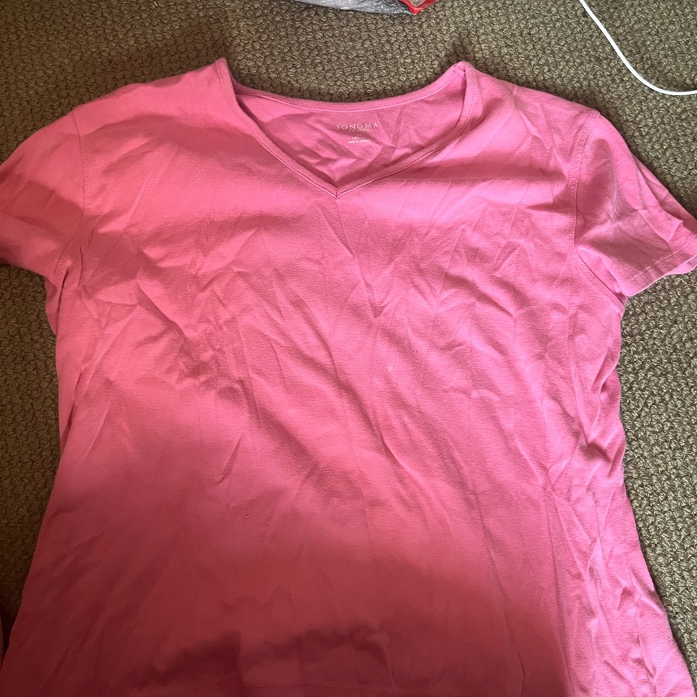 Sonoma Women's Bright Pink Short Sleeve Tee